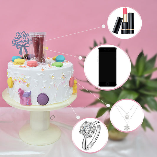 New Novelty & Gag Toys Happy Birthday Cake Stand Pop with Surprise Gift Box Magic Cake Standing Cool Toy