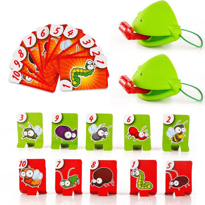 Interactive Desktop Athletics Party Game Tic Tac Tongue Athletic Chameleon Sticking Tongue Puzzle Card Game Color Box Packaging